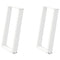 vidaXL Dining Table Legs U-Shaped 2 pcs White 50x(72-73) cm Steel