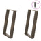 vidXL Dining Table Legs U-Shaped 2 pcs Natural Steel 50x(72-73) cm Steel