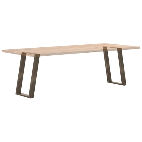 vidXL Dining Table Legs U-Shaped 2 pcs Natural Steel 60x(72-73) cm Steel