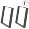 vidXL Dining Table Legs U-Shaped 2 pcs Anthracite 70x(72-73) cm Steel