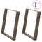 vidXL Dining Table Legs U-Shaped 2 pcs Natural Steel 70x(72-73) cm Steel