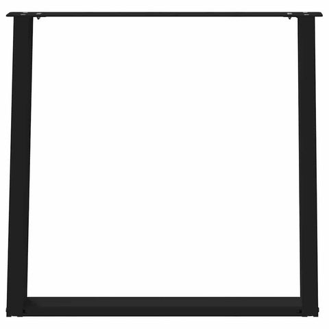 vidaXL Dining Table Legs U-Shaped 2 pcs Black 80x(72-73) cm Steel