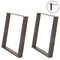 vidXL Dining Table Legs U-Shaped 2 pcs Natural Steel 80x(72-73) cm Steel