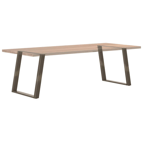 vidXL Dining Table Legs U-Shaped 2 pcs Natural Steel 80x(72-73) cm Steel