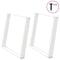 vidXL Dining Table Legs U-Shaped 2 pcs White 90x(72-73) cm Steel
