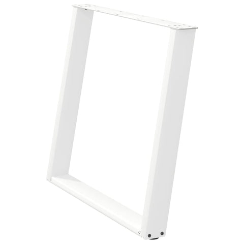 vidXL Dining Table Legs U-Shaped 2 pcs White 90x(72-73) cm Steel