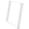 vidXL Dining Table Legs U-Shaped 2 pcs White 90x(72-73) cm Steel