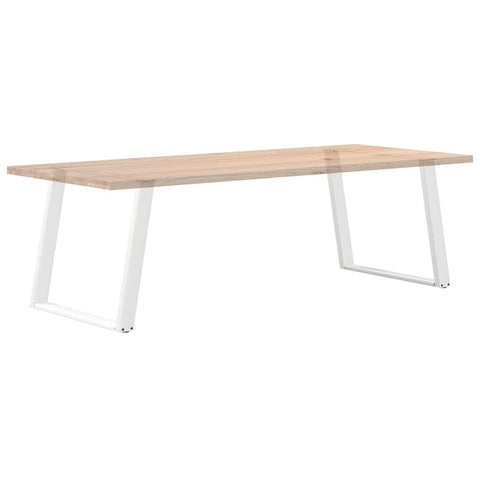 vidXL Dining Table Legs U-Shaped 2 pcs White 90x(72-73) cm Steel