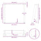 vidXL Dining Table Legs U-Shaped 2 pcs White 90x(72-73) cm Steel