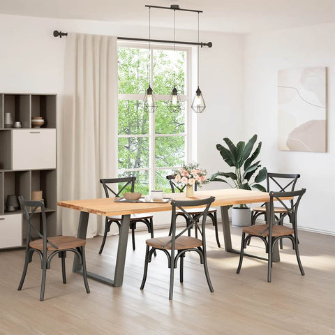 vidaXL Dining Table Legs U-Shaped 2 pcs Anthracite 90x(72-73) cm Steel