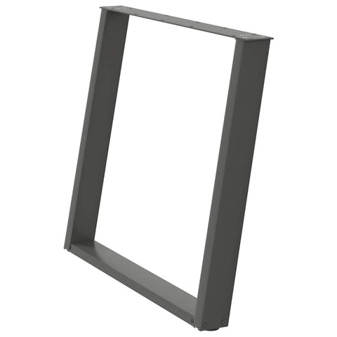vidaXL Dining Table Legs U-Shaped 2 pcs Anthracite 90x(72-73) cm Steel