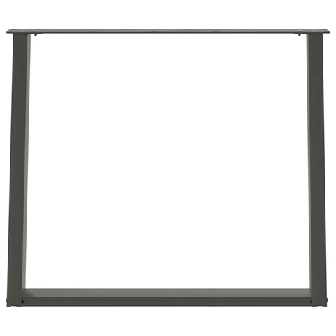 vidaXL Dining Table Legs U-Shaped 2 pcs Anthracite 90x(72-73) cm Steel