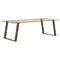 vidaXL Dining Table Legs U-Shaped 2 pcs Natural Steel 90x(72-73) cm Steel