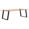vidXL Dining Table Legs U-Shaped 2 pcs Black 100x(72-73) cm Steel