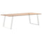 vidXL Dining Table Legs U-Shaped 2 pcs White 100x(72-73) cm Steel