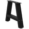 vidaXL Coffee Table Legs A-Shaped 2 pcs Black 30x(30-31) cm Steel