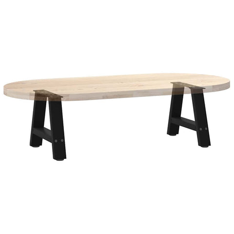 vidaXL Coffee Table Legs A-Shaped 2 pcs Black 30x(30-31) cm Steel