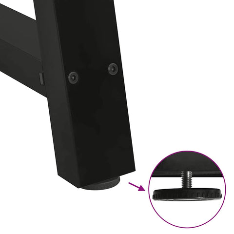 vidaXL Coffee Table Legs A-Shaped 2 pcs Black 30x(30-31) cm Steel