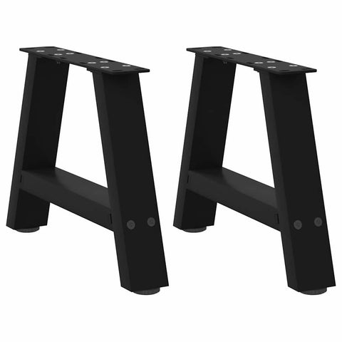 vidaXL Coffee Table Legs A-Shaped 2 pcs Black 40x(30-31) cm Steel