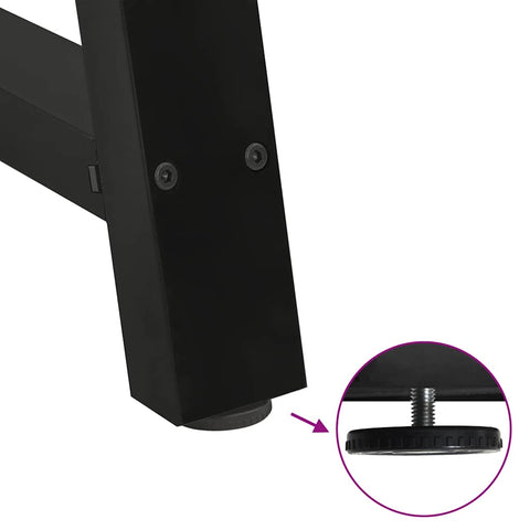 vidaXL Coffee Table Legs A-Shaped 2 pcs Black 40x(30-31) cm Steel