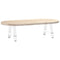 vidaXL Coffee Table Legs A-Shaped 2 pcs White 40x(30-31) cm Steel