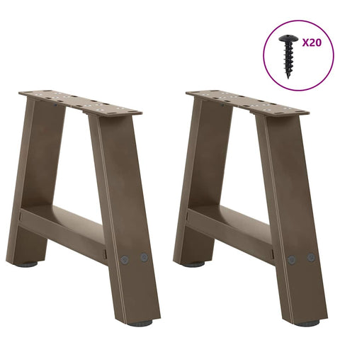 vidaXL Coffee Table Legs A-Shaped 2 pcs 40x(30-31) cm Steel