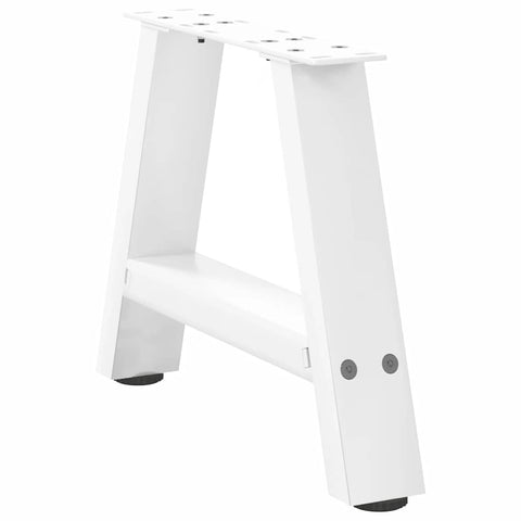 vidaXL Coffee Table Legs A-Shaped 2 pcs White 50x(30-31) cm Steel