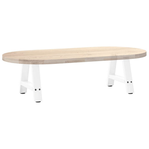 vidaXL Coffee Table Legs A-Shaped 2 pcs White 50x(30-31) cm Steel