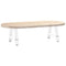vidaXL Coffee Table Legs A-Shaped 2 pcs White 50x(30-31) cm Steel