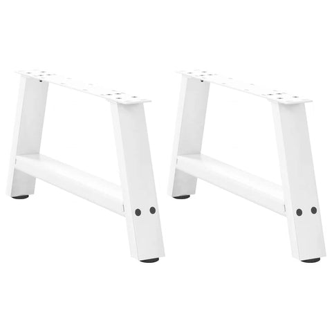 vidaXL Coffee Table Legs A-Shaped 2 pcs White 60x(30-31) cm Steel