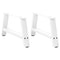 vidaXL Coffee Table Legs A-Shaped 2 pcs White 60x(30-31) cm Steel