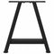 vidaXL Coffee Table Legs A-Shaped 2 pcs Black 38x(42-43) cm Steel