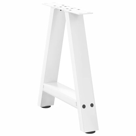 vidaXL Coffee Table Legs A-Shaped 2 pcs White 38x(42-43) cm Steel