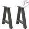 vidaXL Coffee Table Legs A-Shaped 2 pcs Anthracite 38x(42-43) cm Steel