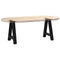 vidaXL Coffee Table Legs A-Shaped 2 pcs Black 50x(42-43) cm Steel