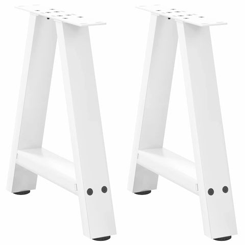vidaXL Coffee Table Legs A-Shaped 2 pcs White 50x(42-43) cm Steel