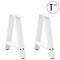 vidaXL Coffee Table Legs A-Shaped 2 pcs White 50x(42-43) cm Steel