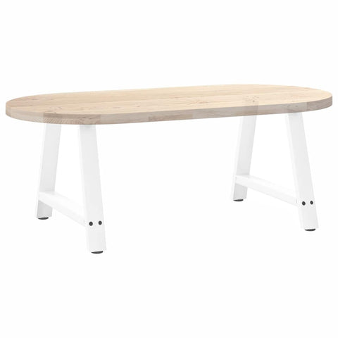 vidaXL Coffee Table Legs A-Shaped 2 pcs White 60x(42-43) cm Steel