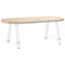 vidaXL Coffee Table Legs A-Shaped 2 pcs White 60x(42-43) cm Steel
