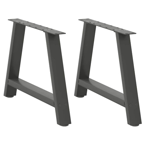 vidaXL Coffee Table Legs A-Shaped 2 pcs Anthracite 60x(42-43) cm Steel