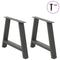 vidaXL Coffee Table Legs A-Shaped 2 pcs Anthracite 60x(42-43) cm Steel
