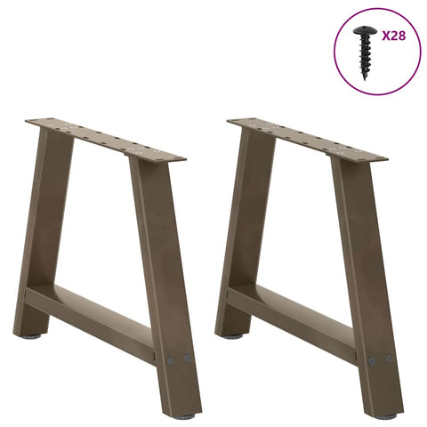 vidaXL Coffee Table Legs A-Shaped 2 pcs 70x(42-43) cm Steel