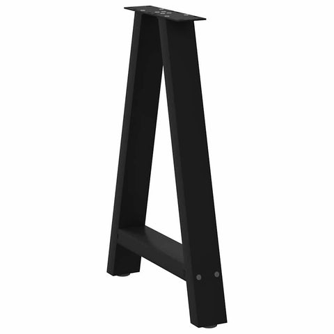 vidaXL Dining Table Legs A-Shaped 2 pcs Black 60x(72-73) cm Steel