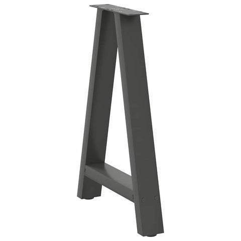 vidaXL Dining Table Legs A-Shaped 2 pcs Anthracite 60x(72-73) cm Steel