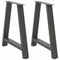 vidaXL Coffee Table Legs A-Shaped 2 pcs Anthracite 70x(72-73) cm Steel