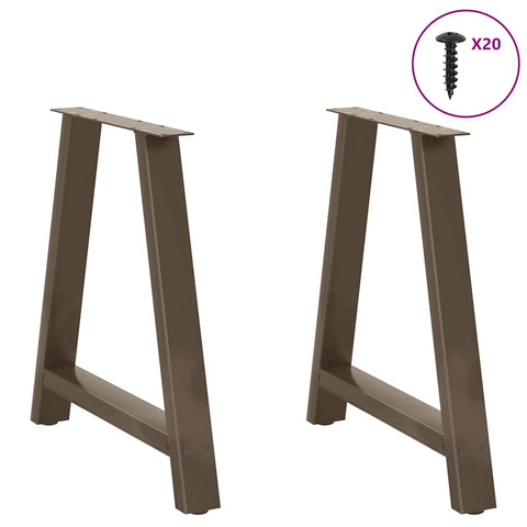 vidaXL Coffee Table Legs A-Shaped 2 pcs 70x(72-73) cm Steel
