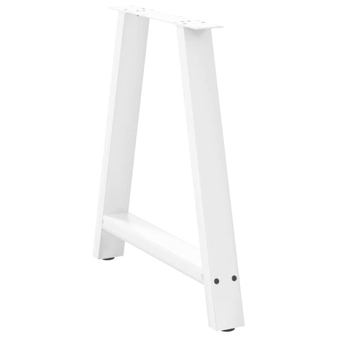 vidaXL Coffee Table Legs A-Shaped 2 pcs White 80x(72-73) cm Steel