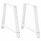 vidaXL Coffee Table Legs A-Shaped 2 pcs White 90x(72-73) cm Steel