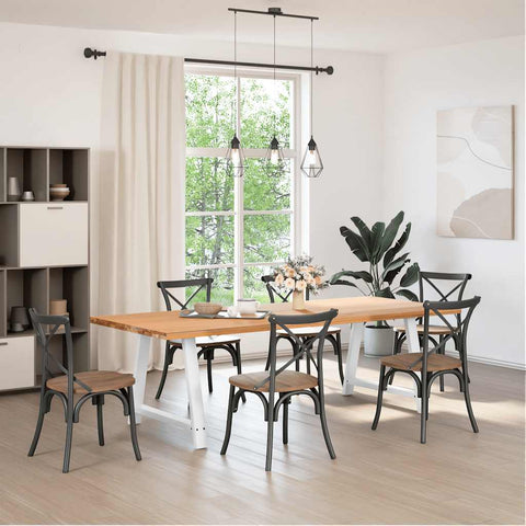 vidaXL Coffee Table Legs A-Shaped 2 pcs White 90x(72-73) cm Steel