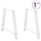 vidaXL Coffee Table Legs A-Shaped 2 pcs White 90x(72-73) cm Steel